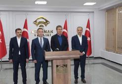 KKTC Başbakanı Üstel, yıkılan Isias Otel'in olduğu alanda inceleme yaptı