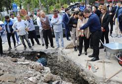 Doğal gaz hattı çalışmalarında tarihi sütun parçaları bulundu