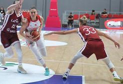 A Milli Kadın Basketbol Takımı, hazırlık maçında Letonya’yı mağlup etti