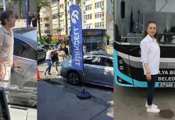 Aracını hatalı park eden sürücü, kendisini uyaran otobüs şoförüne hakaret edip, bıçak çekti