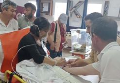 Oy kullanmaya oksijen tüpüyle geldi