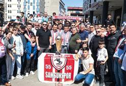 Samsunspor şampiyonluk kupasını taraftarıyla buluşturuyor