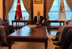 AK Parti'li Kurtulmuş, Şeyh İkrime Sabri'yi kabul etti