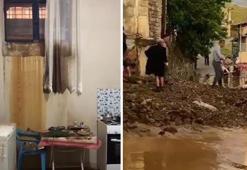 Kulp'ta sağanak; evleri çamurlu su bastı