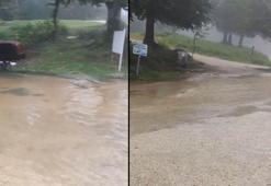 Düden Gölü yağmur nedeniyle taştı