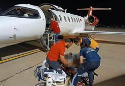 Fethiye'de salça kazanına düşen Öykü, ambulans uçakla İstanbul'a sevk edildi