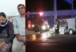 Minibüs direğe çarptı; sürücü yaralandı, eşi öldü