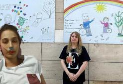 Kalp nakli bekleyen Esila'nın 'bağış' temalı resmi hastane duvarında