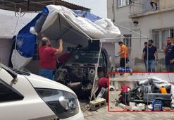 İskenderun'da, çalınan otomobil çadırda parçalanmış bulundu