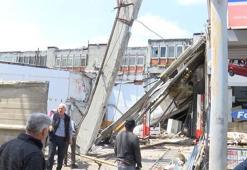 Başakşehir'de sanayi sitesinde oto tamirhanesi çöktü