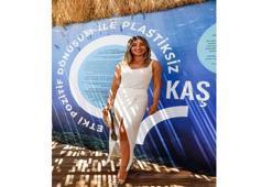 Dalış rekortmeni Şahika, bu defa Plastiksiz Kaş Projesi için nefesini tuttu