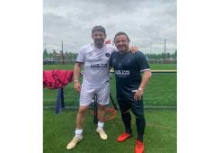 Ümit Davala ve Nihat Kahveci taraftarlarla maç yaptı