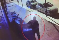 Mobilya mağazası önündeki sandalye hırsızlığı kamerada