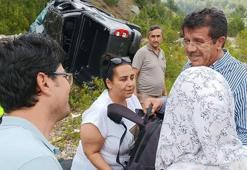 Eski Bakan Zeybekci kazada yaralandı