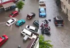 İnegöl’de sağanak; ev ve iş yerlerini su bastı, yollar göle döndü