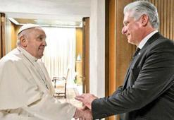 Küba Devlet Başkanı Diaz-Canel, Papa Francis ile görüştü