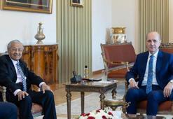 TBMM Başkanı Kurtulmuş, eski Malezya Başbakanı Mahathir Muhammed'i kabul etti