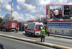 Beyoğlu'nda vincin çarptığı işçi ağır yaralandı