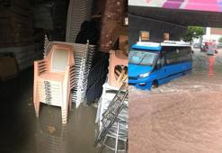 Ankara’da sağanak; iş yerlerini su bastı