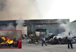 Manisa'da, geri dönüşüm tesisindeki yangın 17'nci saatinde kontrol altında