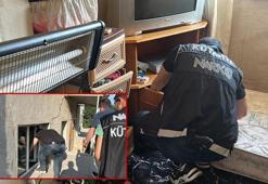 Polis, uyuşturucu şüphelilerini, pencereden girdikleri evde yakaladı
