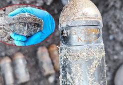 Merzifon'da, kazı sırasında patlayıcı madde ve mühimmat bulundu