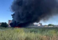 Çorum'da, hurdalıkta çıkan yangın korkuttu