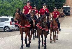 Aydos Ormanı'nda atlı polislerden denetim