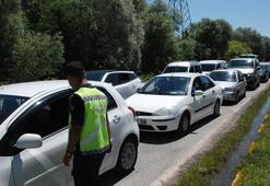 İnkumu bayramın son günü doldu, araç geçişine izin verilmedi