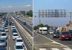 Tekirdağ'dan İstanbul yönüne araç yoğunluğu