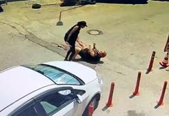 Otomobili izinsiz alma tartışmasında bıçaklandı; olay anı kamerada
