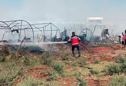 Hatay'da çadırkentte yangın; 50 çadır yandı