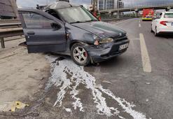 Kağıthane TEM Otoyolu'nda zincirleme kaza: 1'i ağır 2 kişi yaralandı