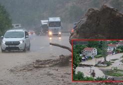 Zonguldak'ta sağanak; dereler taştı, heyelan oldu