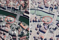 Depremin yıktığı illerin simge yerleri uydudan görüntülendi