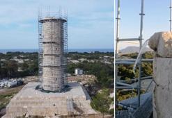 Patara Deniz Feneri'nin çeşme oluğundan su akıtıldı