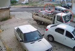 Park halindeki kamyonetten hırsızlık kamerada