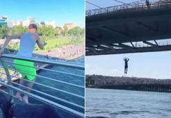 Haliç Metro Köprüsünde metrelerce yükseklikten denize atladılar