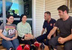 Hataylı depremzede anne ve kızından kendilerini kurtaran itfaiye ekibine ziyaret
