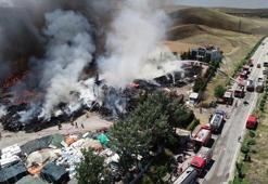Ankara'da yatak fabrikası yandı