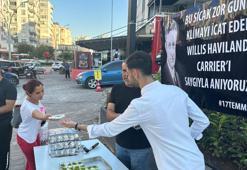 Hava sıcaklığının 40 dereceyi aştığı Adana'da klimanın mucidi anıldı