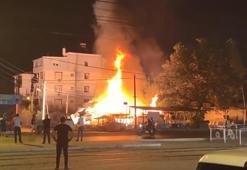 Antalya'da mermer atölyesinde yangın; 45 dakikada söndürüldü