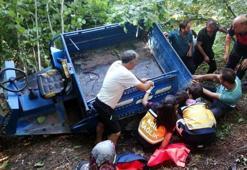 Zonguldak'ta fındık tarlasına uçan patpattaki 2 kişi yaralandı