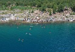 Festival kapsamında Nemrut Krater Gölü'nde yüzdüler