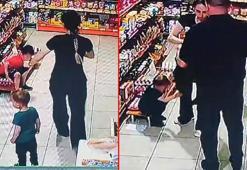 Bolu'da iki kardeşin marketteki komik anları kamerada