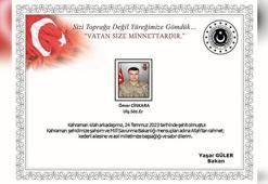 MSB: Van'da 1 asker silah kazası sonucu şehit oldu