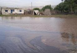 Doğubayazıt'ta sel; araziler ve evler su altında kaldı