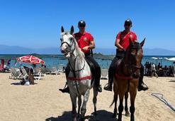 Adana sahilinde atlı polisle güvenlik önlemi