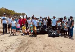 Koluman Otomotiv çalışanlarından Kazanlı sahilinde temizlik çalışması
