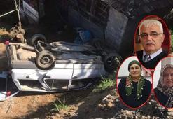 Evin bahçesine düşen otomobilde ölen 3 kişi, son yolculuklarına uğurlandı